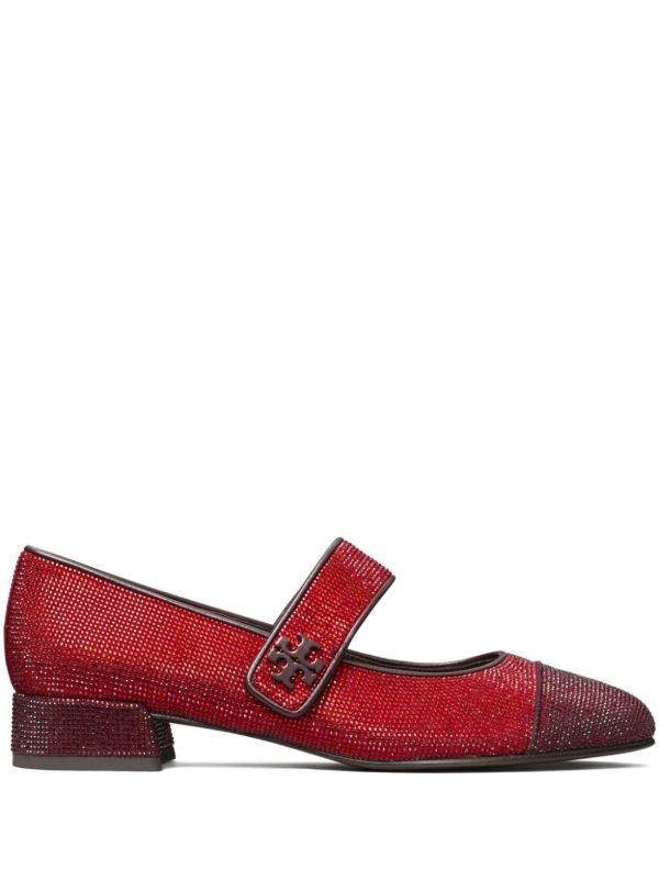 Tory Burch Red Mary Jane Ballet Flats | Browns Ballerina Shoes