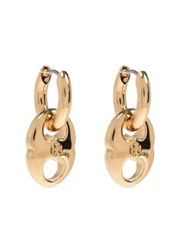 Tory Burch Small Gemini Hoop Earrings | Browns Earrings