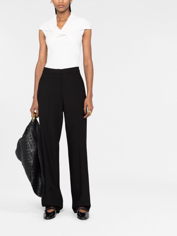 TOVE Black Amie Straight Tailored Trousers | Browns Slacks