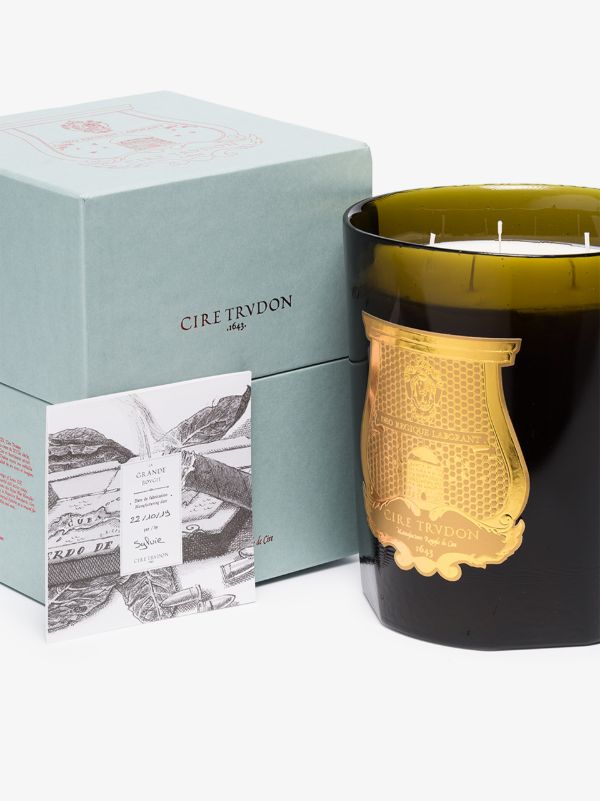 TRUDON Green And White Ernesto Great Candle | Browns Candles