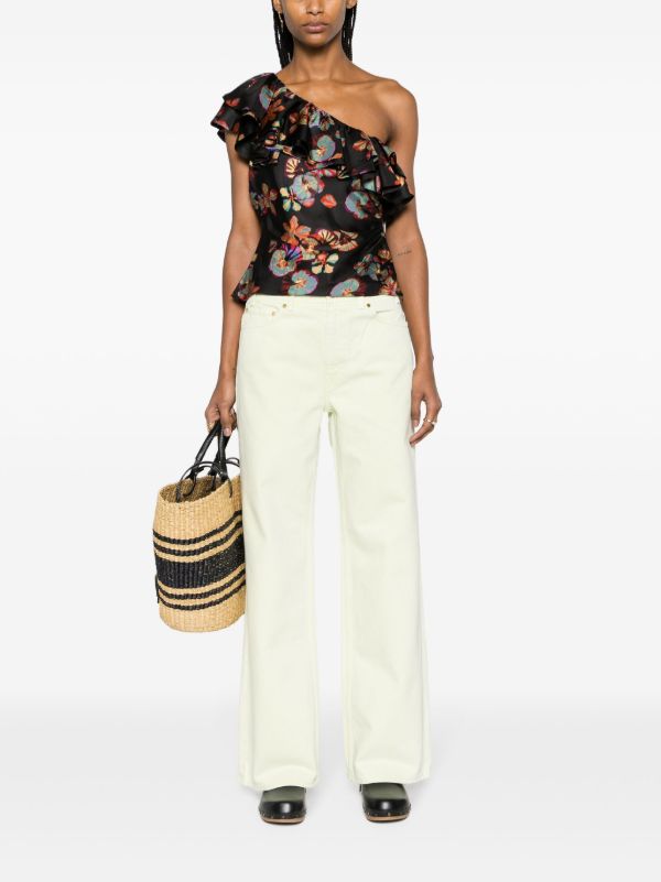 Ulla Johnson Green Elodie High-Rise Straight Jeans | Browns Straight-Leg Jeans