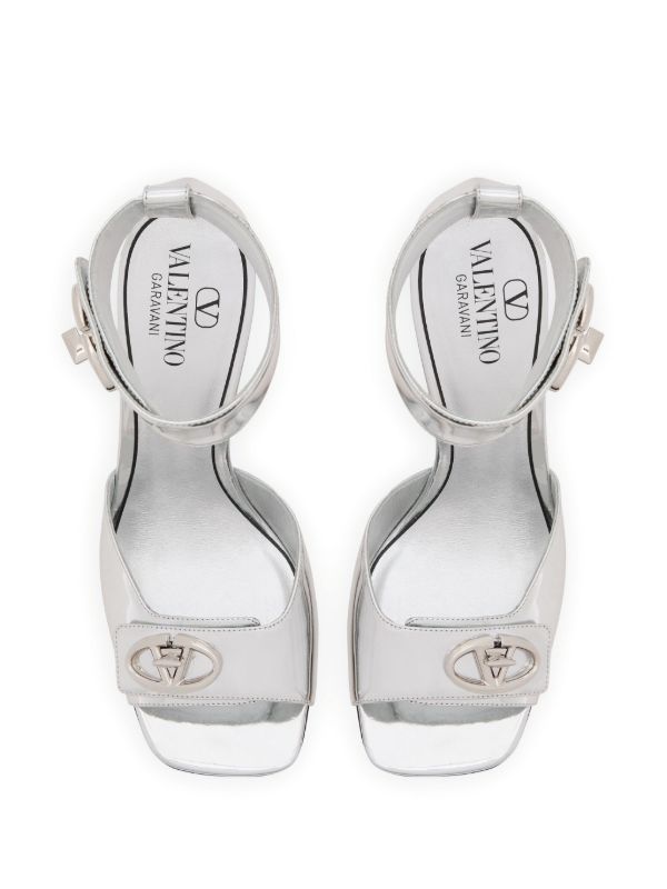Valentino Garavani 105mm VLogo Locker Sandals | Browns Sandals