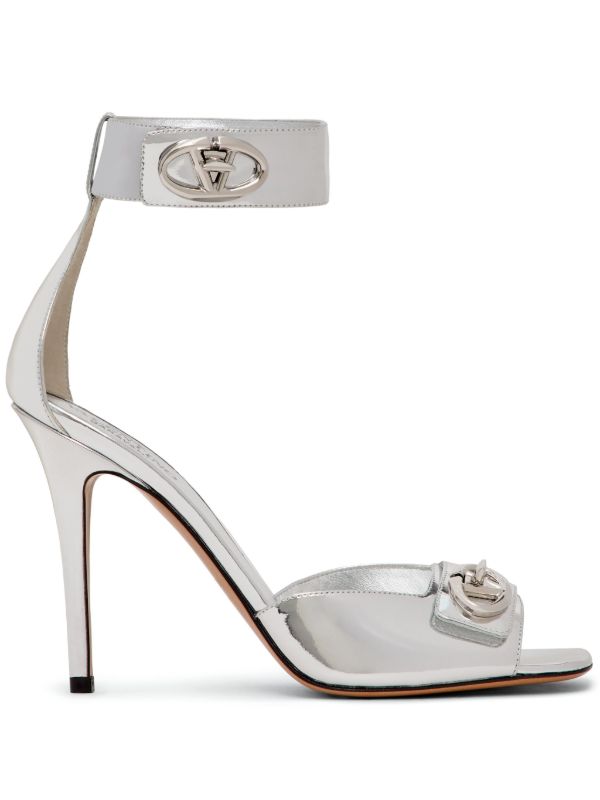Valentino Garavani 105mm VLogo Locker sandals | Browns Sandals