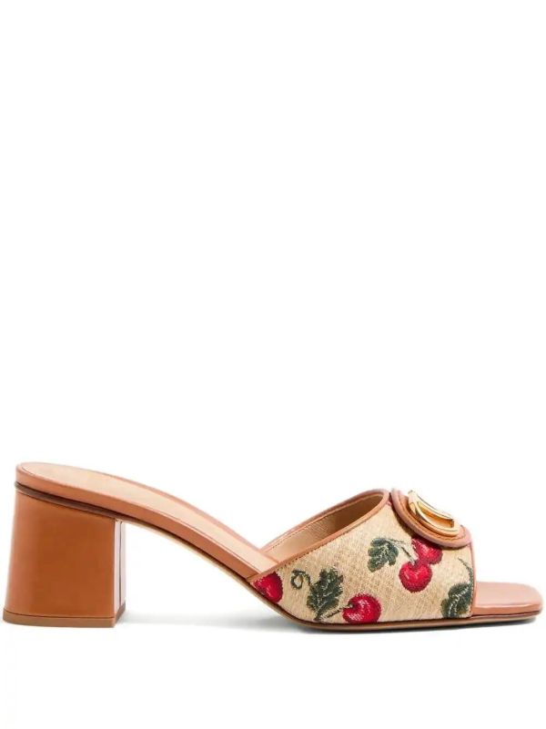 Valentino Garavani 60mm VLogo Signature Cherryfic sandals | Browns Sandals