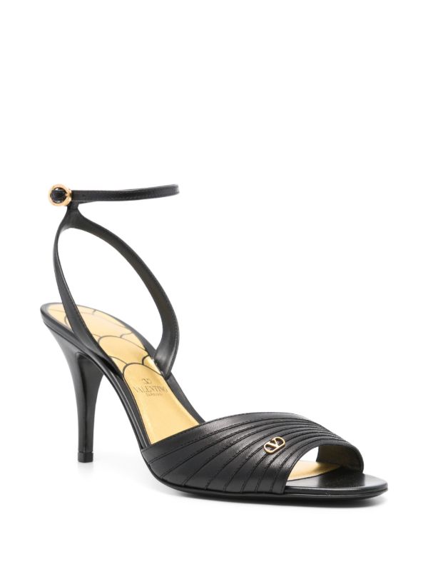 Valentino Garavani Black 85mm Ladycrush Sandals | Browns Sandals