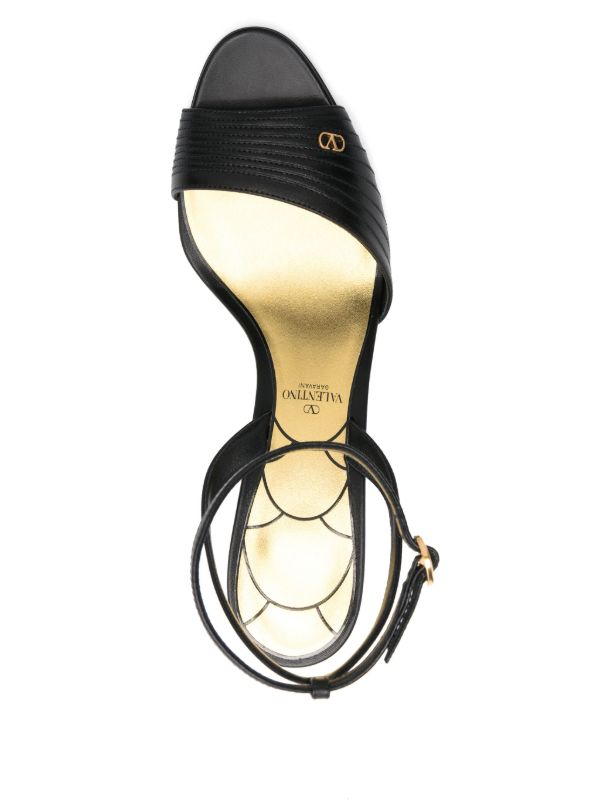 Valentino Garavani Black 85mm Ladycrush Sandals | Browns Sandals