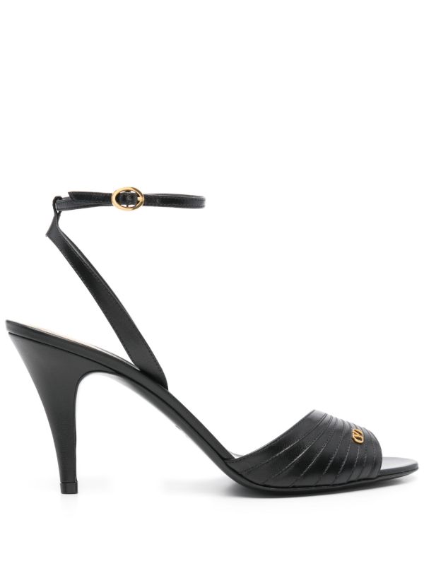 Valentino Garavani Black 85mm Ladycrush Sandals | Browns Sandals
