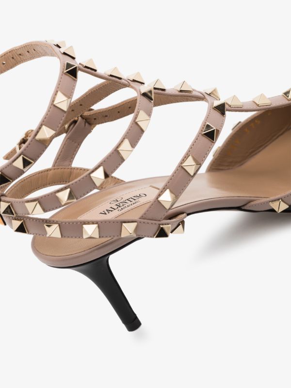 Valentino Garavani Black And Neutral Rockstud 65 Leather Pumps | Browns Pumps