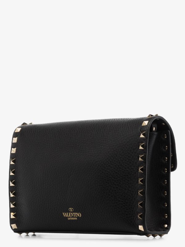 Valentino Garavani Black Rockstud Small Leather Cross Body Bag | Browns Messenger & Crossbody Bags