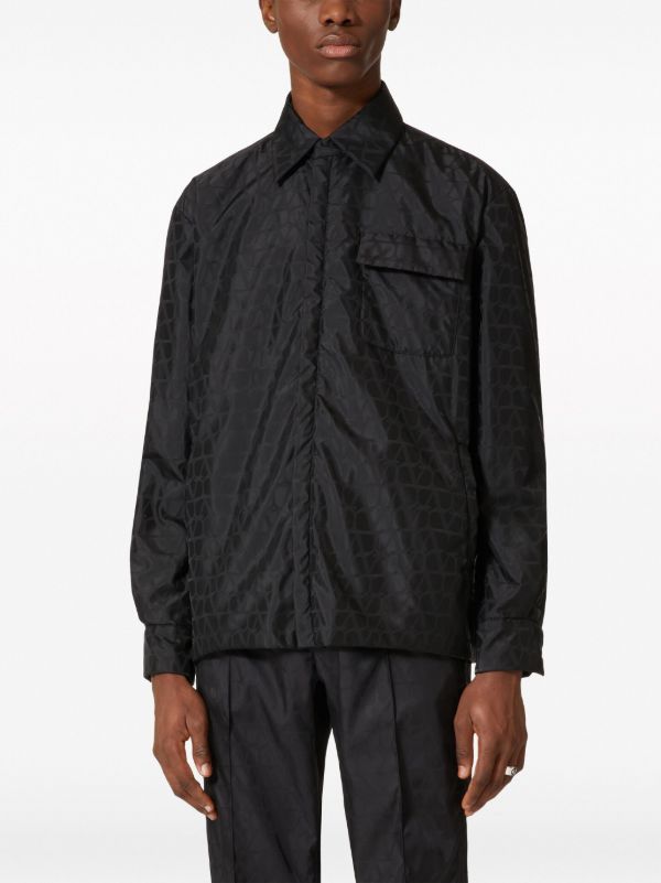 Valentino Garavani Black Toile Iconographe Reversible Jacket | Browns Down Jackets