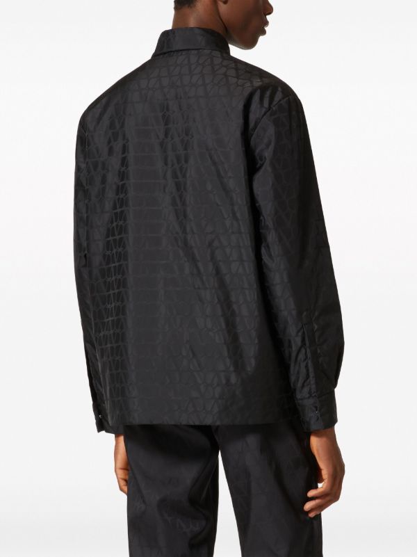 Valentino Garavani Black Toile Iconographe Reversible Jacket | Browns Down Jackets