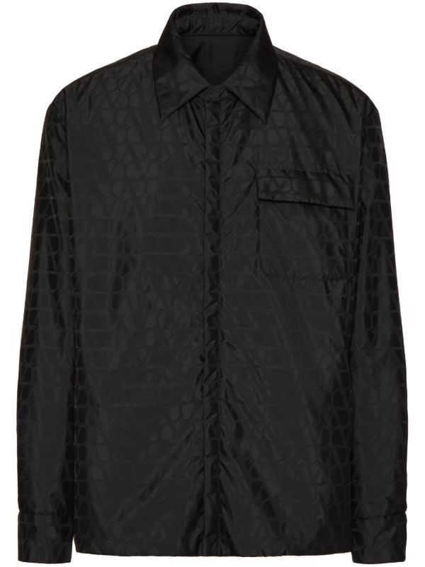 Valentino Garavani Black Toile Iconographe Reversible Jacket | Browns Down Jackets