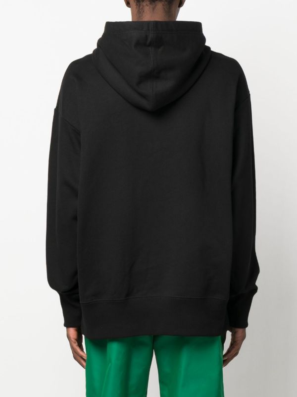 Valentino Garavani Black VLogo Aplliqué Cotton Hoodie | Browns Hoodies