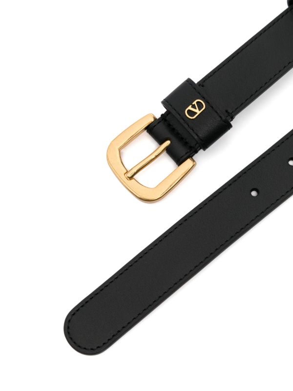 Valentino Garavani Black VLogo Signature Belt | Browns Belts