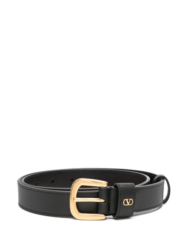 Valentino Garavani Black VLogo Signature Belt | Browns Belts