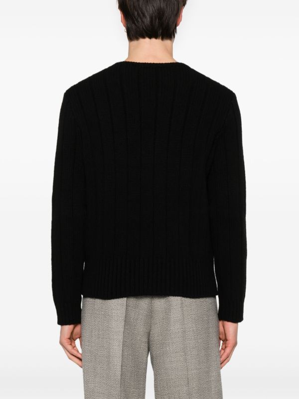 Valentino Garavani Black VLogo Signature Sweater | Browns Knitted Sweaters