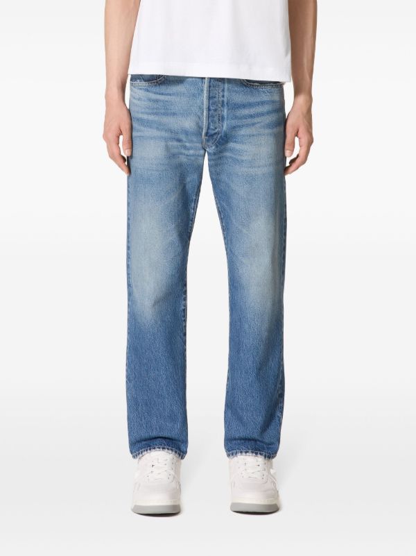 Valentino Garavani Blue V Detail Straight-Leg Jeans | Browns Regular & Straight-Leg Jeans