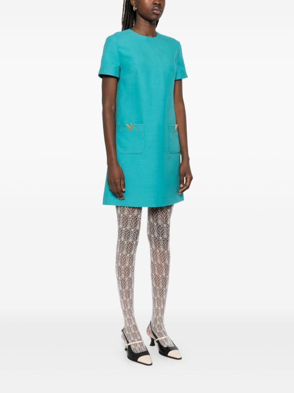 Valentino Garavani Blue VGold Dress | Browns Cocktail & Party Dresses