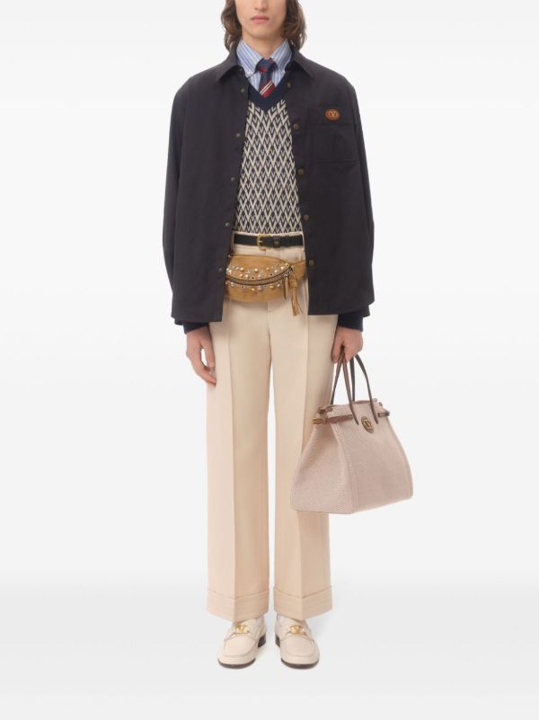 Valentino Garavani Blue VLogo Signature Shirt Jacket | Browns Shirt Jackets