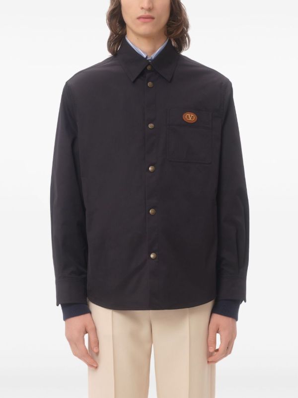 Valentino Garavani Blue VLogo Signature Shirt Jacket | Browns Shirt Jackets