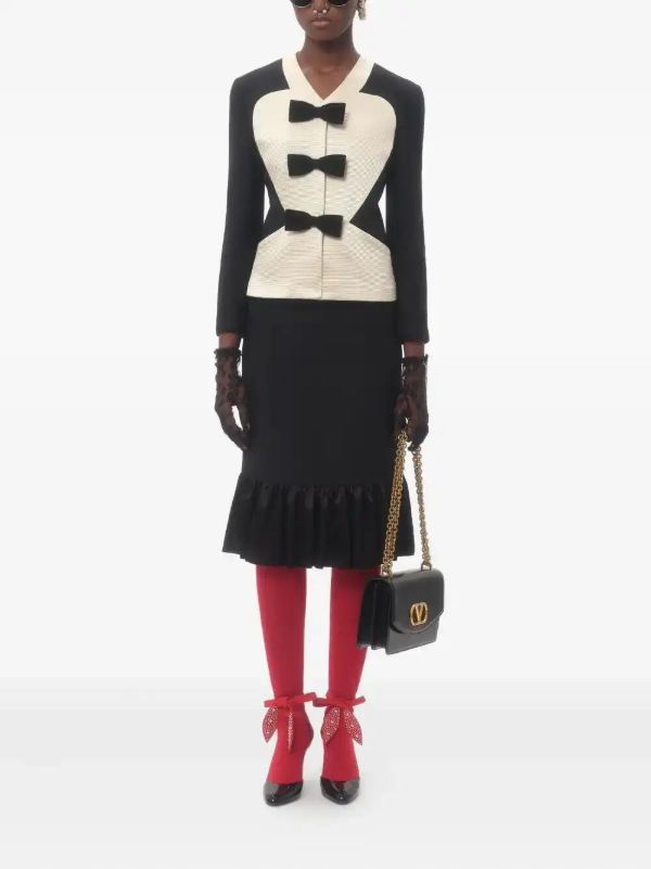 Valentino Garavani Bow-detail Crepe Jacket | Browns Blazers