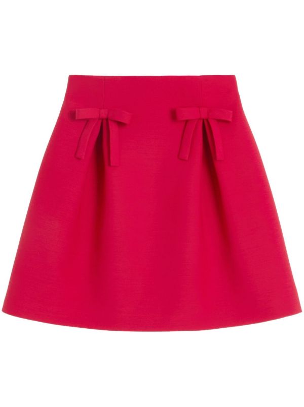 Valentino Garavani Bow-Embellished Mini Skirt | Browns A-Line Skirts