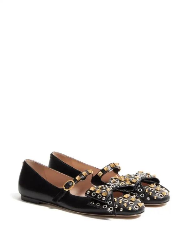 Valentino Garavani Bowow Ballet Flats | Browns Ballerina Shoes
