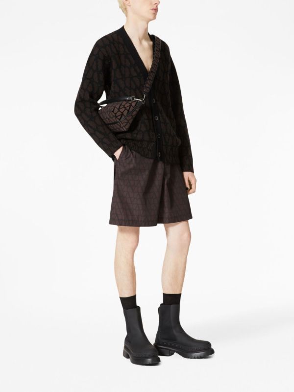 Valentino Garavani Brown Toile Iconographe-jacquard Cardigan | Browns Cardigans