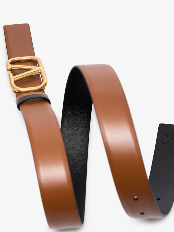 Valentino Garavani Brown VLogo Signature Reversible Leather Belt | Browns Belts