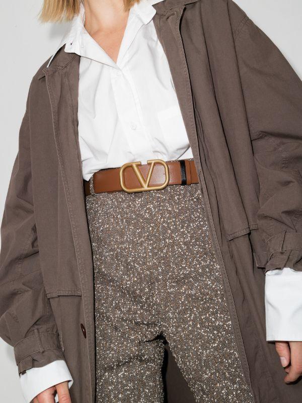 Valentino Garavani Brown VLogo Signature Reversible Leather Belt | Browns Belts