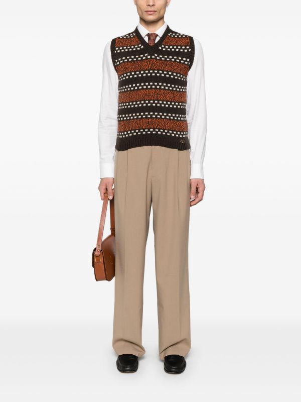 Valentino Garavani Brown Wool Vest | Browns Knitted Sweaters
