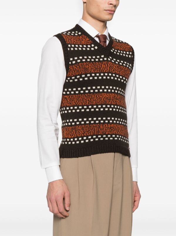 Valentino Garavani Brown Wool Vest | Browns Knitted Sweaters