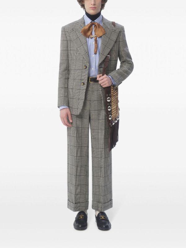 Valentino Garavani Checked Wool Trousers | Browns Tailored Pants