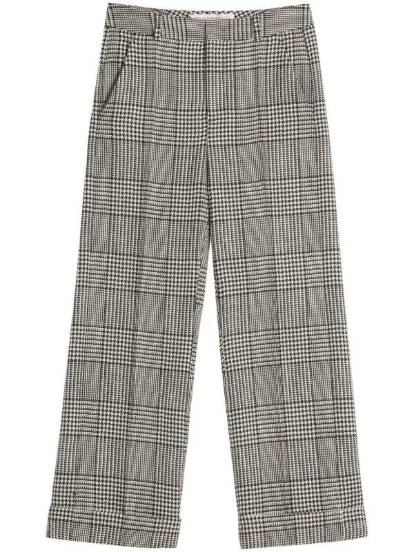 Valentino Garavani Checked Wool Trousers | Browns Tailored Pants
