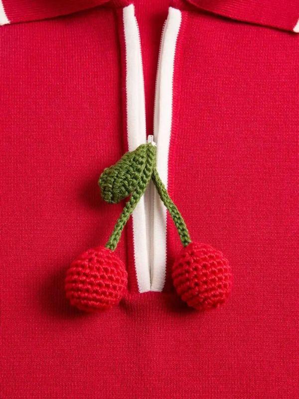 Valentino Garavani Cherry-charm Polo Top | Browns Polo Tops