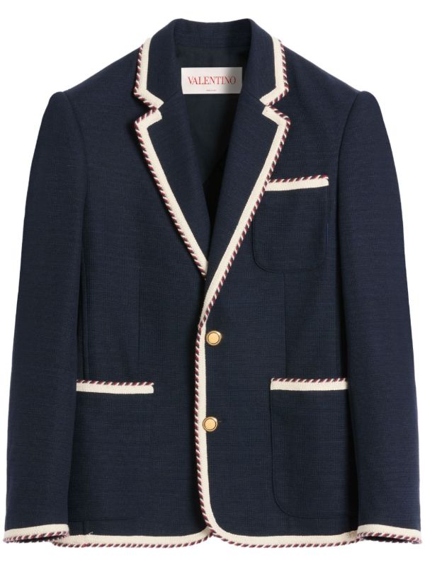 Valentino Garavani contrast trim blazer | Browns Blazers
