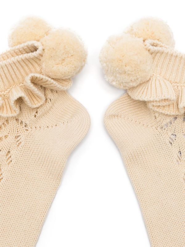 Valentino Garavani Cotton Pompom Socks | Browns Socks