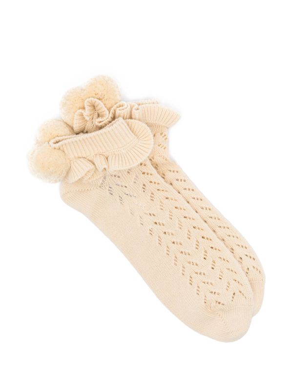 Valentino Garavani cotton pompom socks | Browns Socks