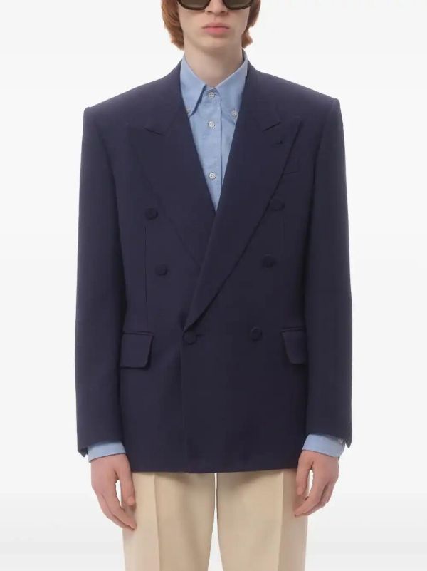 Valentino Garavani Double-breasted Wool Blazer | Browns Blazers