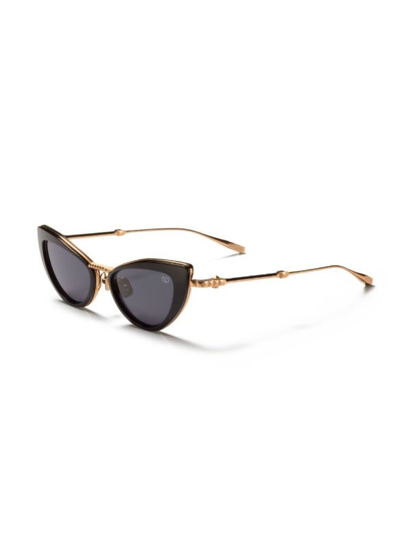 VALENTINO GARAVANI EYEWEAR Black Rockstud Cat-eye Sunglasses | Browns Sunglasses