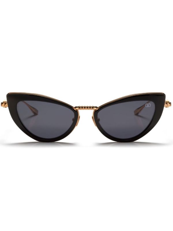 VALENTINO GARAVANI EYEWEAR black Rockstud cat-eye sunglasses | Browns Sunglasses