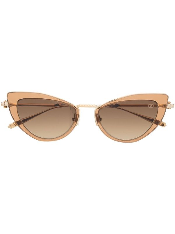 VALENTINO GARAVANI EYEWEAR Gold-Tone VIII Cat-Eye Sunglasses | Browns Sunglasses