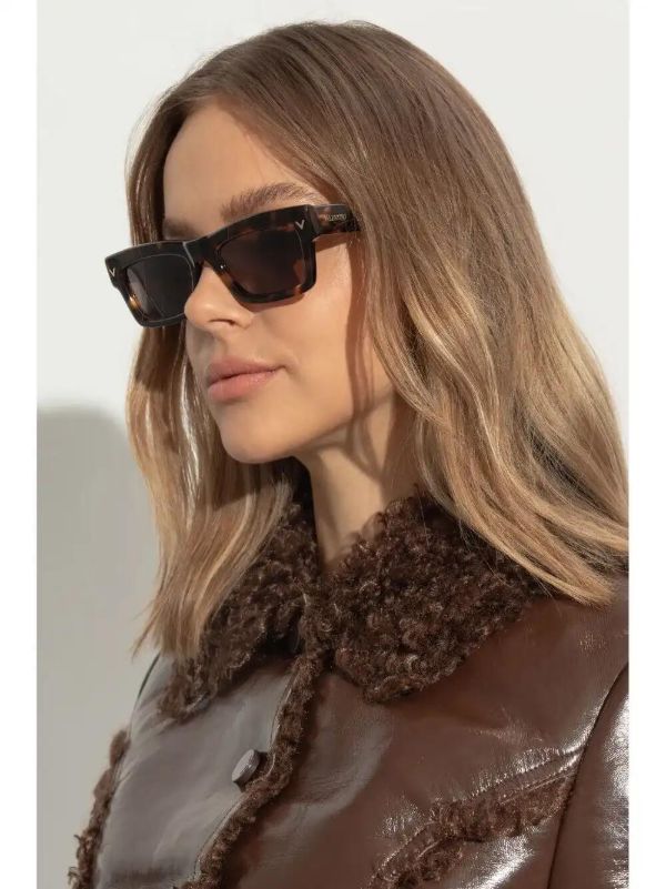 VALENTINO GARAVANI EYEWEAR Rectangle-frame Sunglasses | Browns Sunglasses