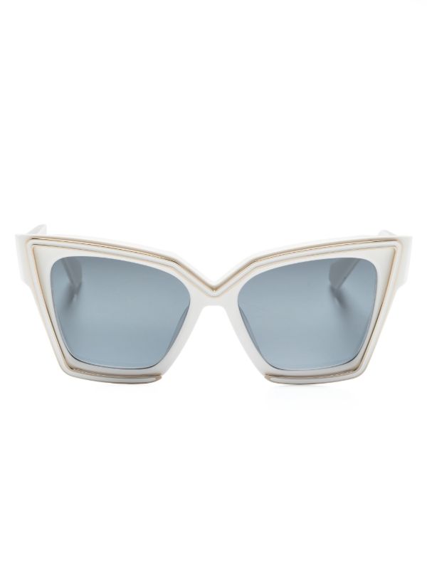 VALENTINO GARAVANI EYEWEAR White V-Grace Cat-Eye Sunglasses | Browns Sunglasses