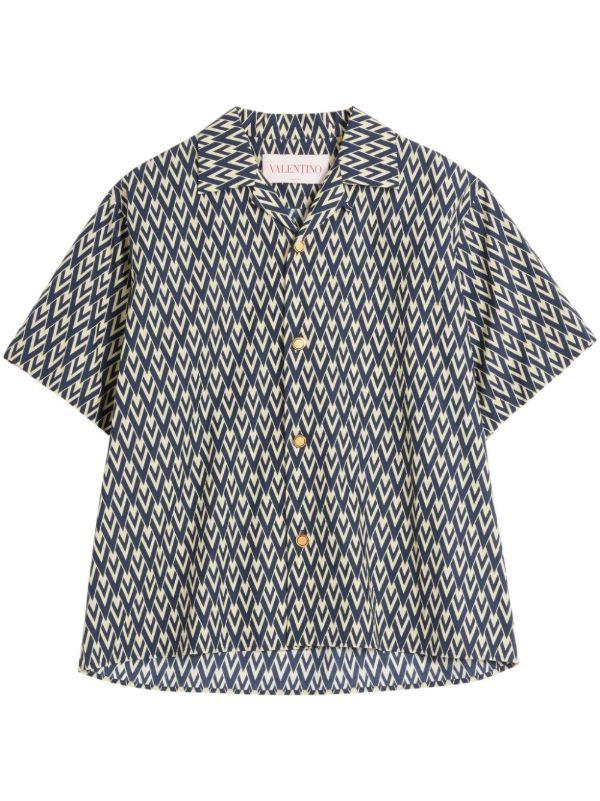 Valentino Garavani Geometric-Print Shirt | Browns Shirts