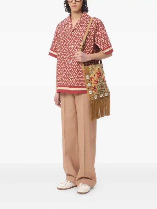 Valentino Garavani Geometric Print Short-sleeve Shirt | Browns Shirts