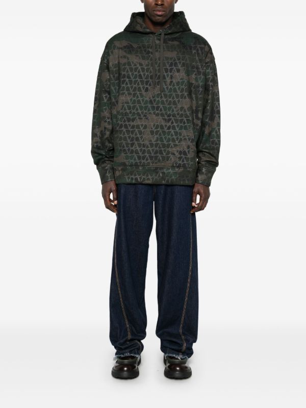 Valentino Garavani Green Toile Iconographe Hoodie | Browns Hoodies