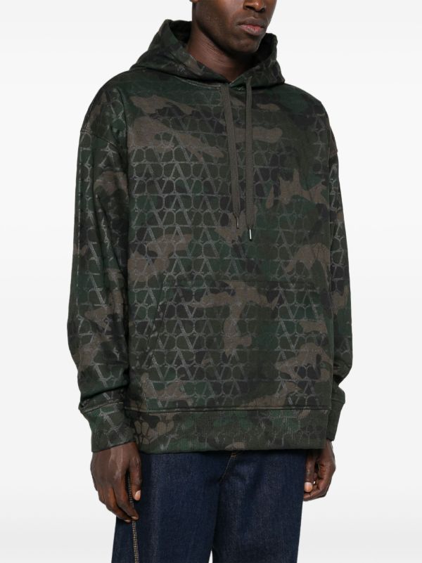 Valentino Garavani Green Toile Iconographe Hoodie | Browns Hoodies