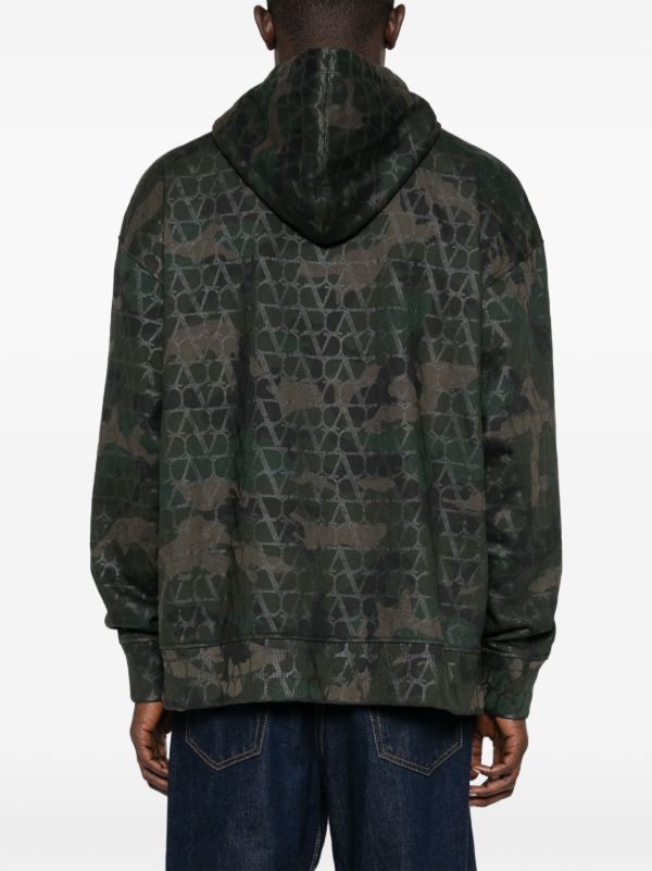 Valentino Garavani Green Toile Iconographe Hoodie | Browns Hoodies