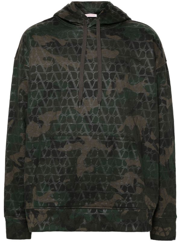 Valentino Garavani Green Toile Iconographe Hoodie | Browns Hoodies